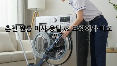 춘천 원룸 이사, 용달 vs 포장이사 비교 후기!