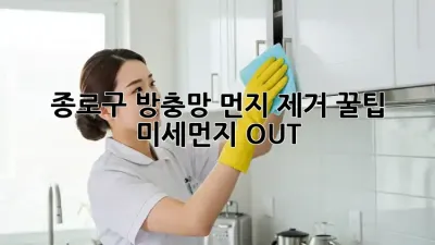 종로구 방충망 먼지 제거 꿀팁🍯: 미세먼지 OUT!